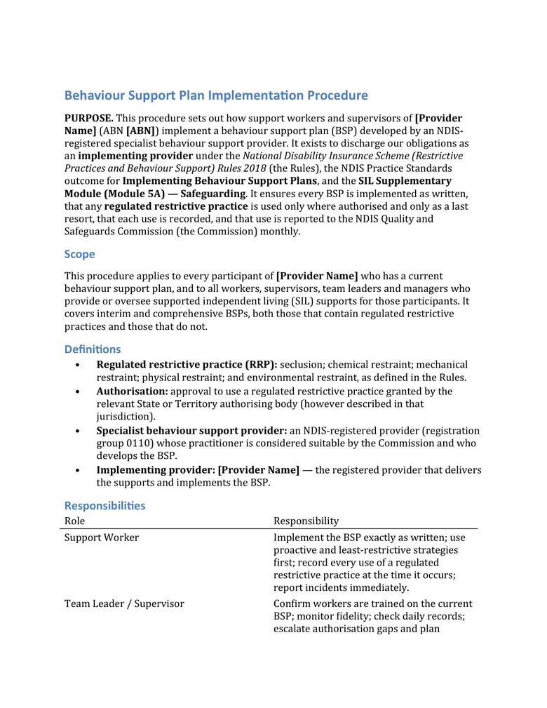 NDIS Restrictive Practices Pack | Module 2A | ProviderQMS