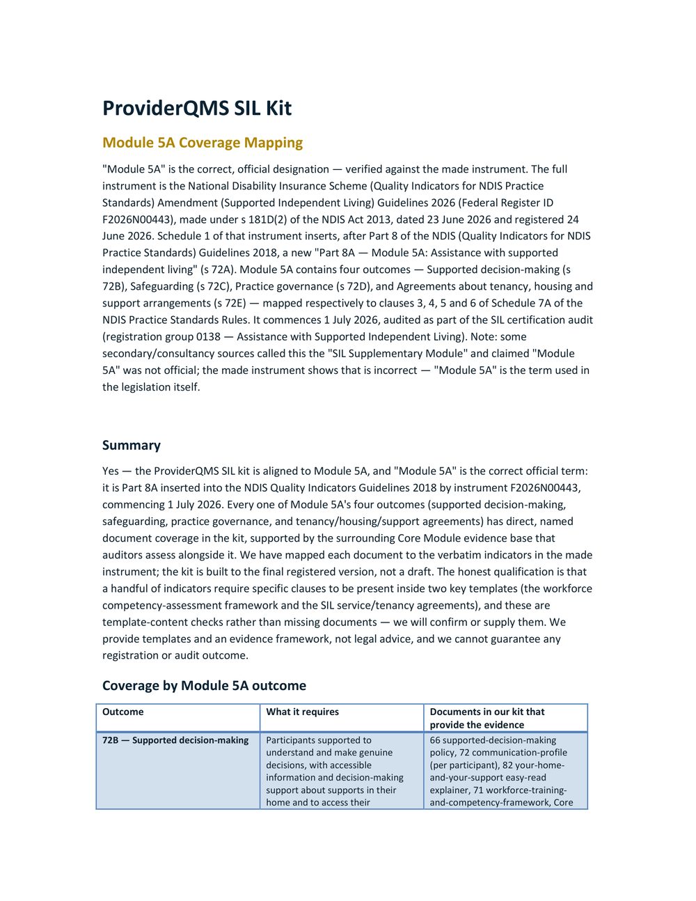 Module 5A coverage mapping, page 1
