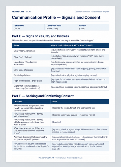 Communication Profile — Signals and Consent — reformatted document showcase